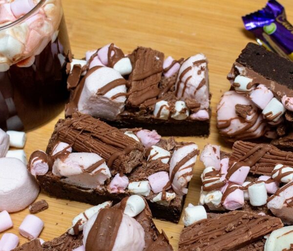 Loaded Hot Chocolate Brownies