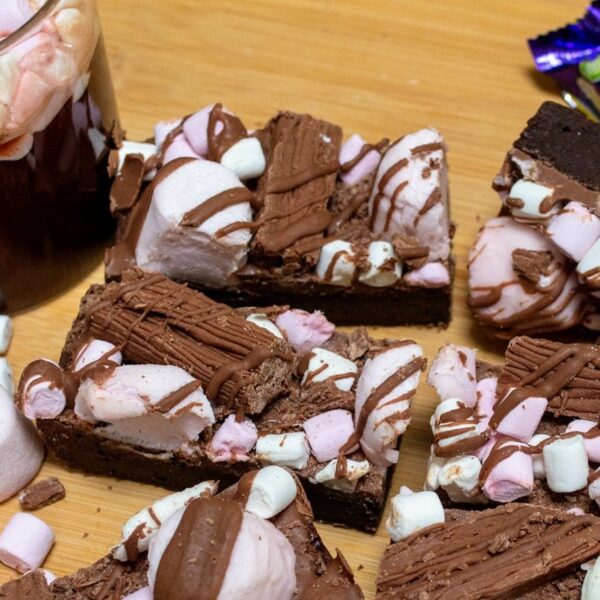 Loaded Hot Chocolate Brownies