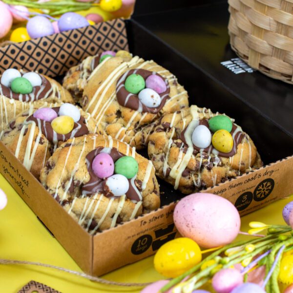 Mini egg cookies in Stuffed Cookies box