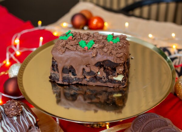 Black forest layered Brownie loaf