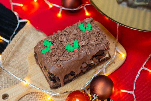 Black forest layered Brownie loaf