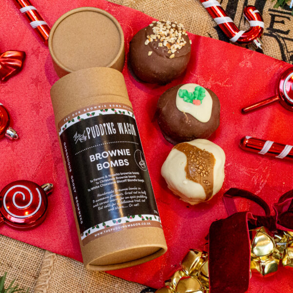 Brownie bomb selection tube. Select add to order to buy now or pre-order in time for Christmas