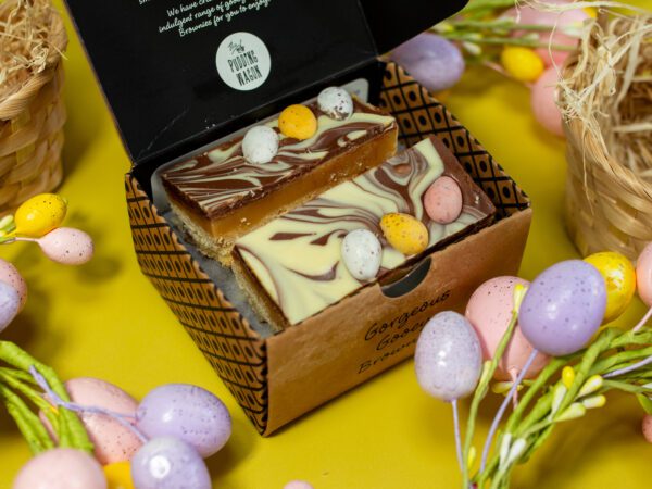 Our special Easter Mini egg millionaires slice.